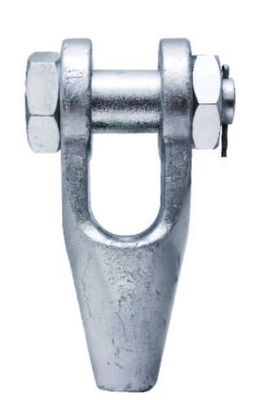 Galvanized 8mm Wire Rope End Stop Open Spelter Sockets With Cotter Pin SOA-08